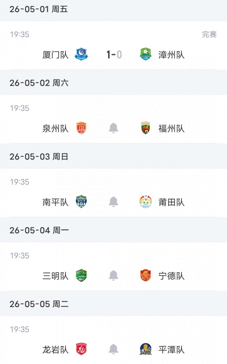 廈門主場1-0漳州，兩連勝6分領(lǐng)跑閩超