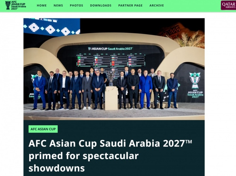 2027亞洲杯賽程出爐：沙特1月7日揭幕戰(zhàn)，三場焦點對決定檔